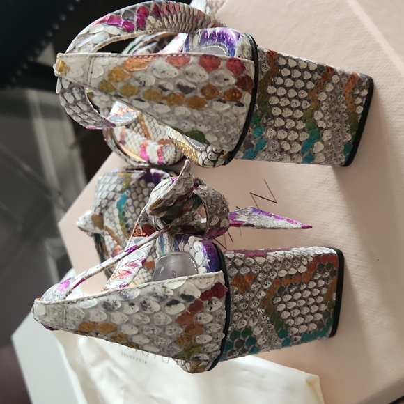 Alexandre Birman Snake Python Print Clarita Sandal Rainbow 38 - Picture 5 of 9